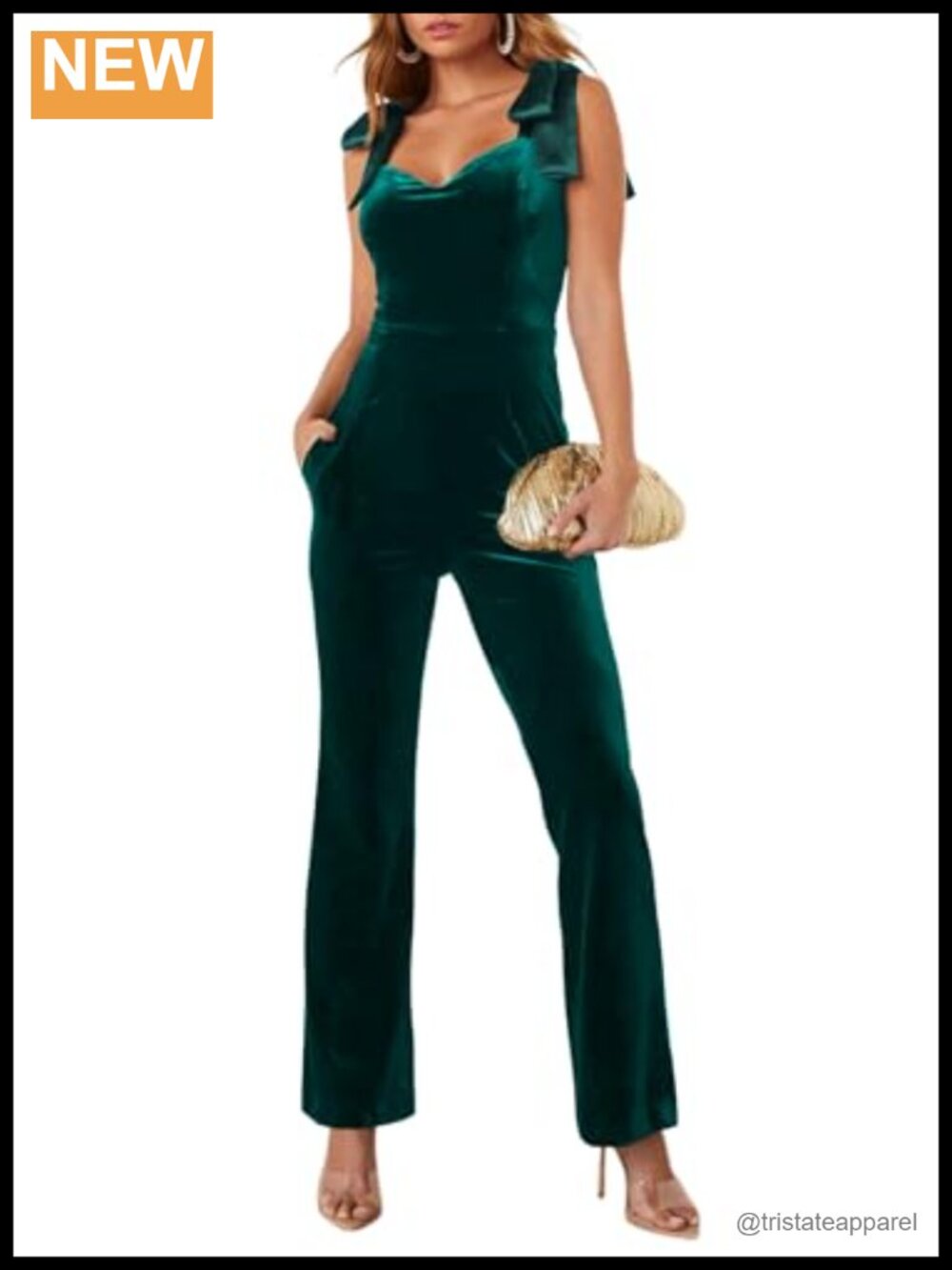 Sleeveless Velvet Wide Leg Jumpsuit Tie Knot Strap Elegant